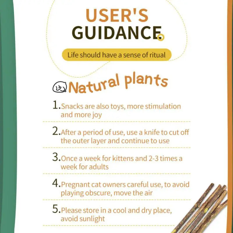 100Pcs/Lot Natural Matatabi Pet Cat Snacks Sticks Cleaning Tooth Catnip Cat Toys Actinidia Silvervine Pet Toy for Cats